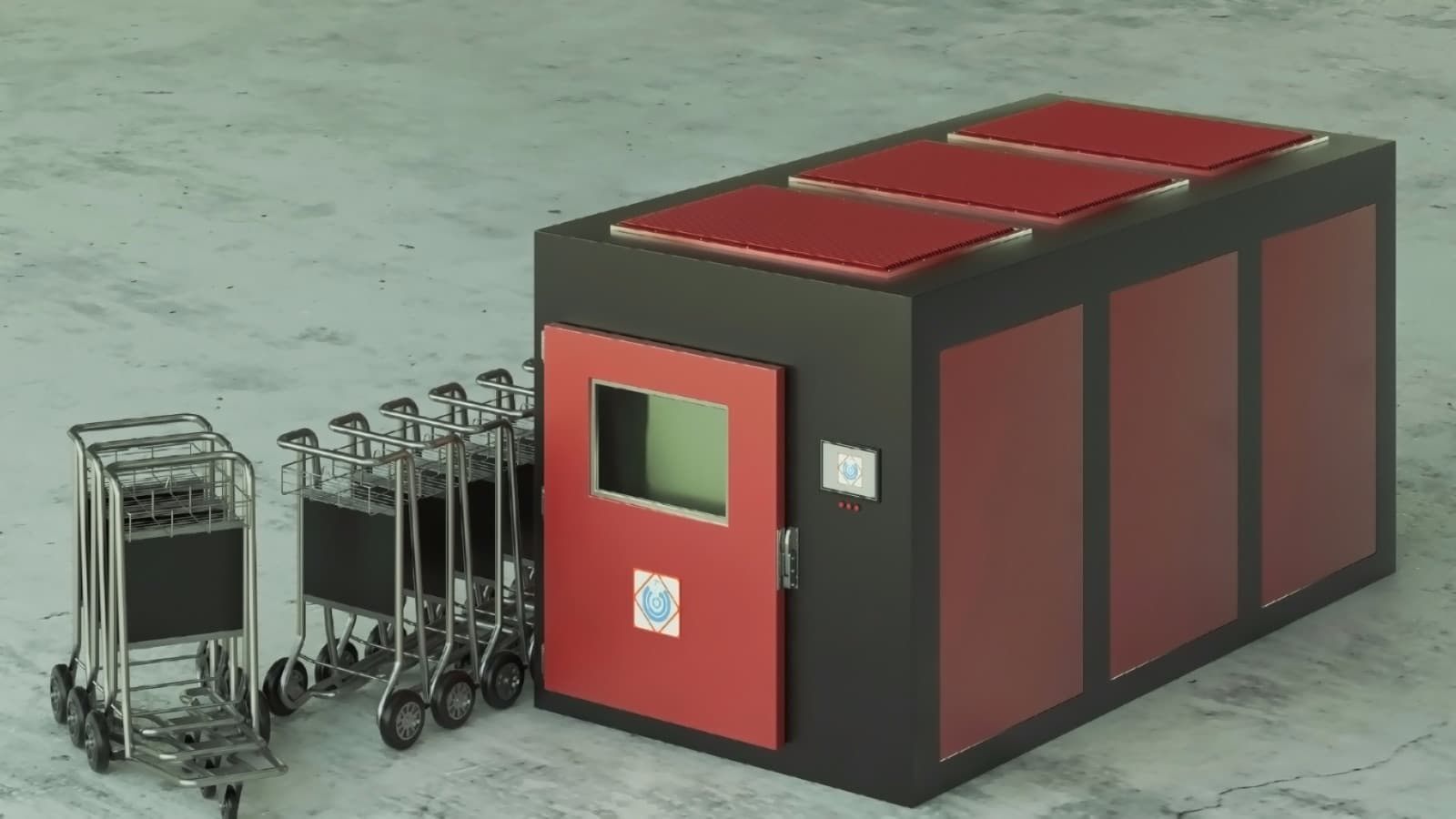 Auraxis-018 — Airport Trolley Deployment Render